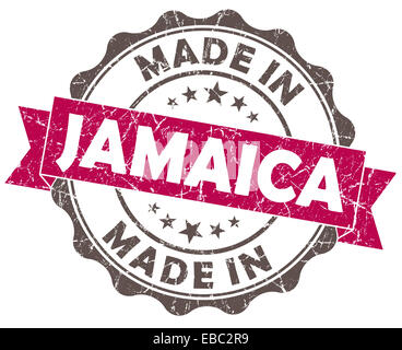 made in JAMAICA pink grunge seal Stock Photo