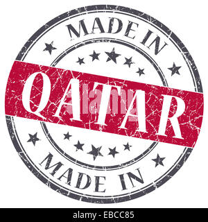 made in QATAR red grunge stamp isolated on white background Stock Photo