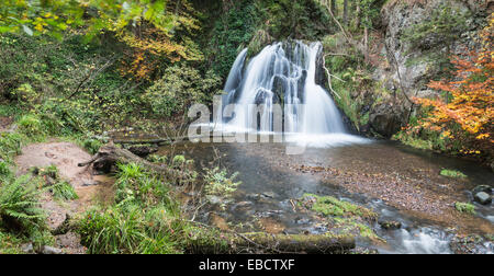 Waterfall in the Fairy Glen on the Black Isle of Scotland. Stock Photo