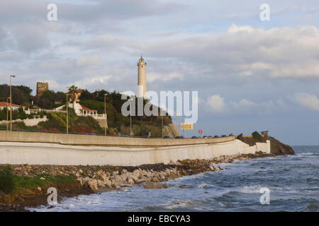 El Faro lighthouse and N340 at Mijas-Costa, Costa del Sol, Malaga, Southern Spain Stock Photo
