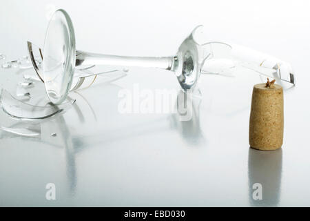 Broken Glass Cups with Reflection on a Glass Table Onr Black Background  Stock Photo by ©likstudio 66057515