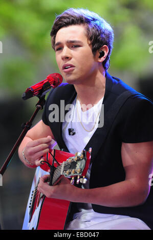 Austin Mahone performing on the 'Today' show as part of NBC's Toyota Concert Series  Featuring: Austin Mahone Where: New York City, New York , United States When: 26 May 2014 Stock Photo