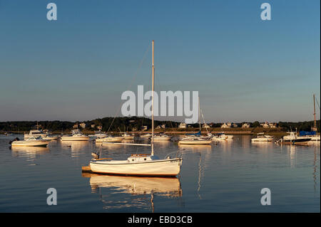 Sailboat, Wellfleet, Cape Cod, Massachusetts, USA Stock Photo