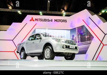 Nonthaburi, Thailand. 28th November, 2014.   Mitsubishi Triron pickup on display at Thailand International Motor Expo 2014 on November 28, 2014 in Nonthaburi, Thailand. Credit:  Chatchai Somwat/Alamy Live News Stock Photo