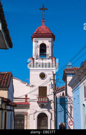 Close-up of church, Sanctis Spiritus, Cuba, West Indies, Caribbean Stock Photo