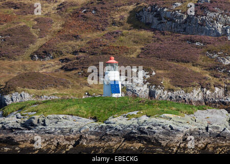 Warning beacon on the entrance to Uig Harbour, Inner Hebrides, Scotland. Stock Photo