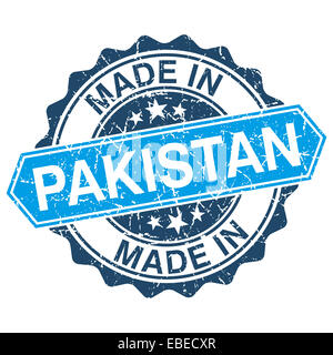 made in Pakistan vintage stamp isolated on white background Stock Photo