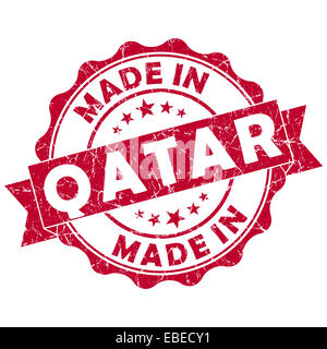 made in qatar grunge seal Stock Photo