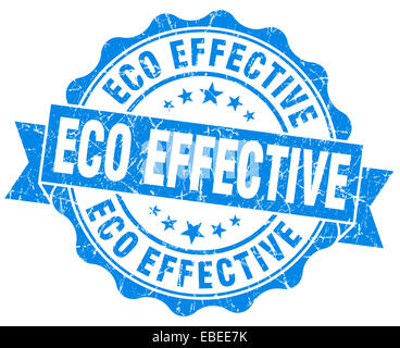 eco effective blue grunge stamp Stock Photo