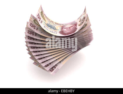 Mexican Pesos (isolated with clipping path) Stock Photo