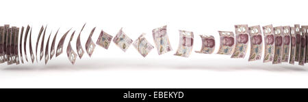 Mexican Pesos Transfer (isolated with clipping path) Stock Photo