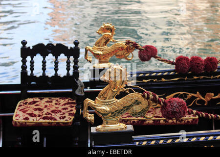 Venice Italy Piazza San Marco many gondolas in the Bacino Orseolo by St. Marks Stock Photo