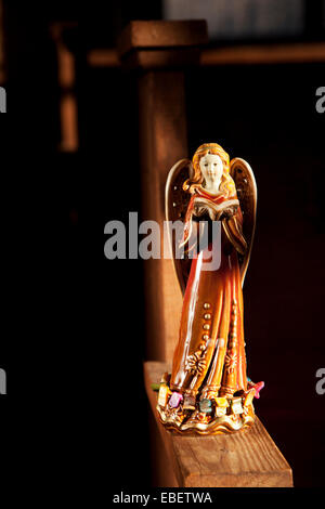 Angel Figurine in Wood's Chapel Cemetery - Balsam Grove - North Carolina USA Stock Photo