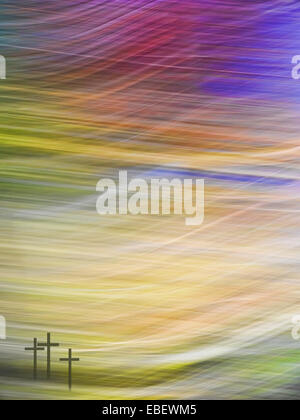 Beautiful long exposure Easter Christian background Stock Photo