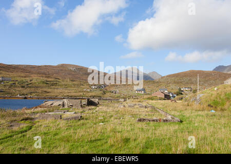 Remains of Bunavoneader Whaling Station, Isle of Harris, Western Isles, Outer Hebrides, Scotland. Stock Photo