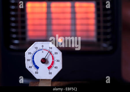 Colorful Temperature Gage Stock Photo