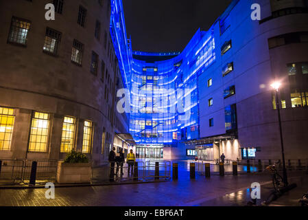 BBC Broadcasting House and new eastern extension, Portland Place, London, England, UK Stock Photo