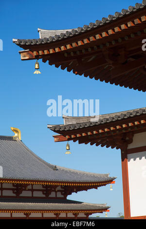 Main Hall and Lecture Hall at Yakushiji Temple (UNESCO World Heritage Site), Nara, Kansai, Japan Stock Photo