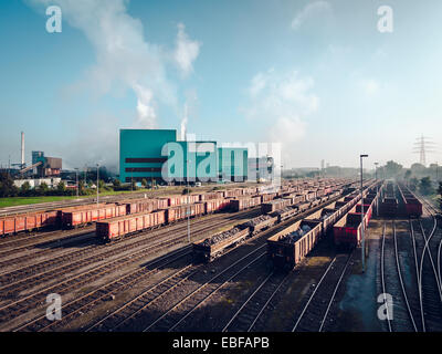 Day view of steel mill Stock Photo