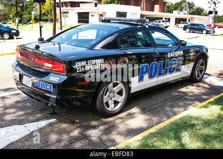 Oxford Police squad car patrolling this city in Mississippi Stock Photo