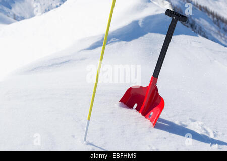 avalanche probe shovel snow alamy rescue graduated powder safety