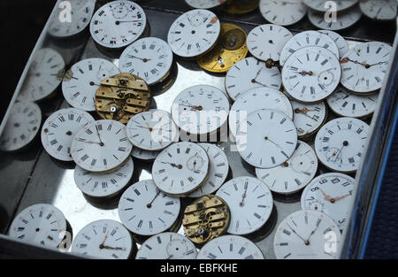 clock faces at Lille Braderie, Lille-Rijssel , France Stock Photo