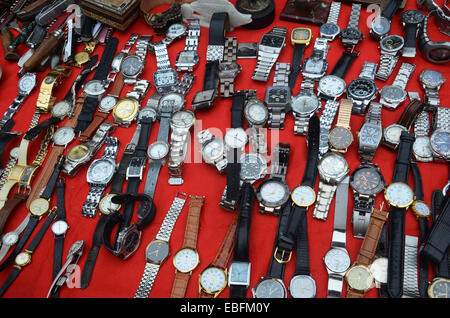 wrist watches at Lille Braderie, Lille-Rijssel , France Stock Photo