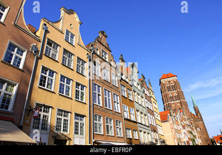 Colourful old buildings in City of Gdansk (Danzig), Poland