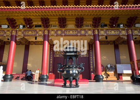 Buddhist temple, sacred building, Main Hall, Hsi Lai Temple, city of Hacienda Heights, Los Angeles County, California Stock Photo