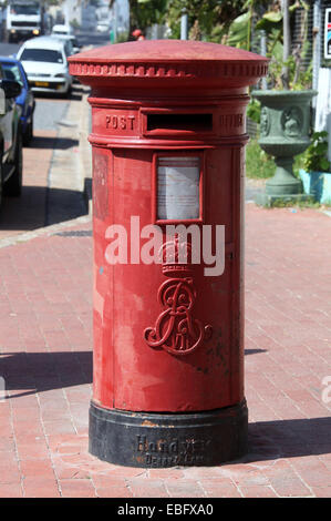 Edward VII Post Box in the Cape Town suburb of St James on the False Bay Coast of South Africa Stock Photo