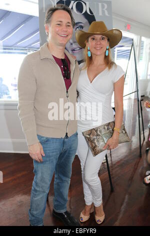 DuJour Magazine's Haley And Jason Binn 15th Annual Hamptons Summer Kick-Off By Richie Notar And GILT  Featuring: Jason Binn,Ramona Singer Where: New York, New York, United States When: 26 May 2014 Stock Photo