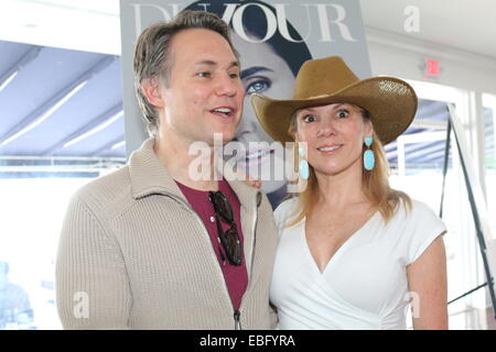 DuJour Magazine's Haley And Jason Binn 15th Annual Hamptons Summer Kick-Off By Richie Notar And GILT  Featuring: Jason Binn,Ramona Singer Where: New York, New York, United States When: 26 May 2014 Stock Photo