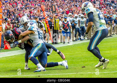 Houston, Texas, USA. 30th Nov, 2014. during the NFL regular season football game between the Tennessee Titans and the Houston Texans at NRG Stadium in Houston, TX. Credit:  csm/Alamy Live News Stock Photo