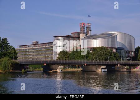 Buildings of the European Court of Human Rights, Strasbourg, Département Bas-Rhin, Alsace, France