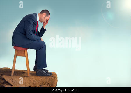 depressed businessman Stock Photo
