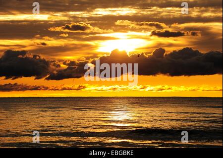 Sunset over Lake Huron, Ontario Province, Canada Stock Photo