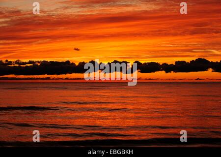 Sunset over Lake Huron, Ontario Province, Canada Stock Photo