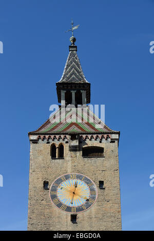 Schmalzturm tower, Landsberg am Lech, Upper Bavaria, Bavaria, Germany Stock Photo