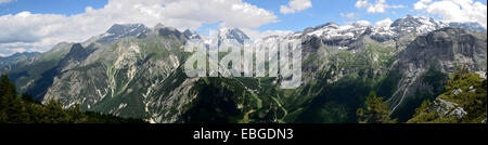 Panorama from le Col de Napremont over la Grande Casse, in the French Alps Stock Photo