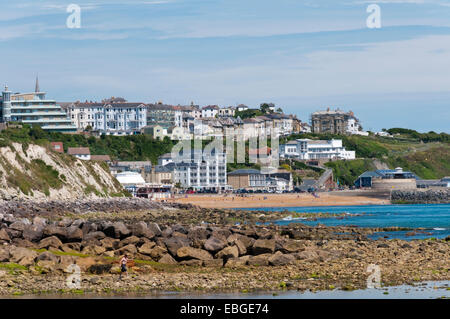 Ventnor on the south coast of the Isle of Wight, seen from Castle Cove. Stock Photo