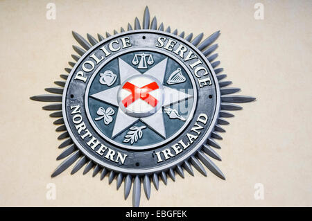 Belfast, Northern Ireland. 1st Dec, 2014. - Logo of the Police Service of Northern Ireland (PSNI) inside their headquarters Credit:  Stephen Barnes/Alamy Live News Stock Photo