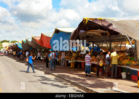 Floating Market, Willemstad, view from the street Stock Photo