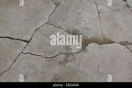 Old grey cement texture with cracks Stock Photo