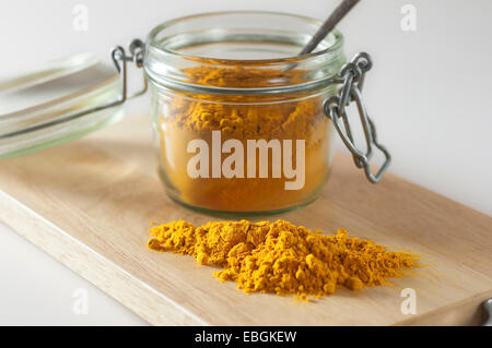 Ground turmeric spice Stock Photo