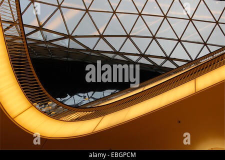 Abstract hi-tech architecture background with transparent roof Stock Photo