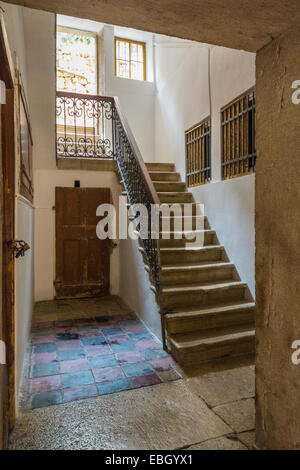 Interior of old building in Romantic Rovinj is a town in Croatia situated on the north Adriatic Sea Located on the western coast Stock Photo