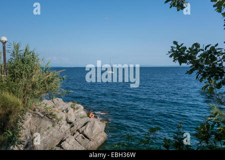 Opatija has been one of the most popular destinations for sightseeing in Croatia since the 19th century when the Habsburgs turne Stock Photo