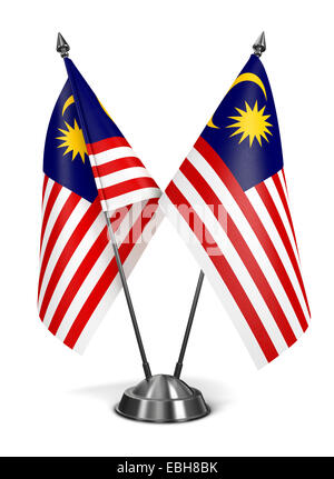 Malaysia - Miniature Flags Isolated on White Background. Stock Photo