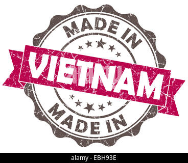 made in VIETNAM pink grunge seal Stock Photo