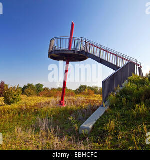 viewing platform at the stuck pile Pluto, Germany, North Rhine-Westphalia, Ruhr Area, Herne Stock Photo